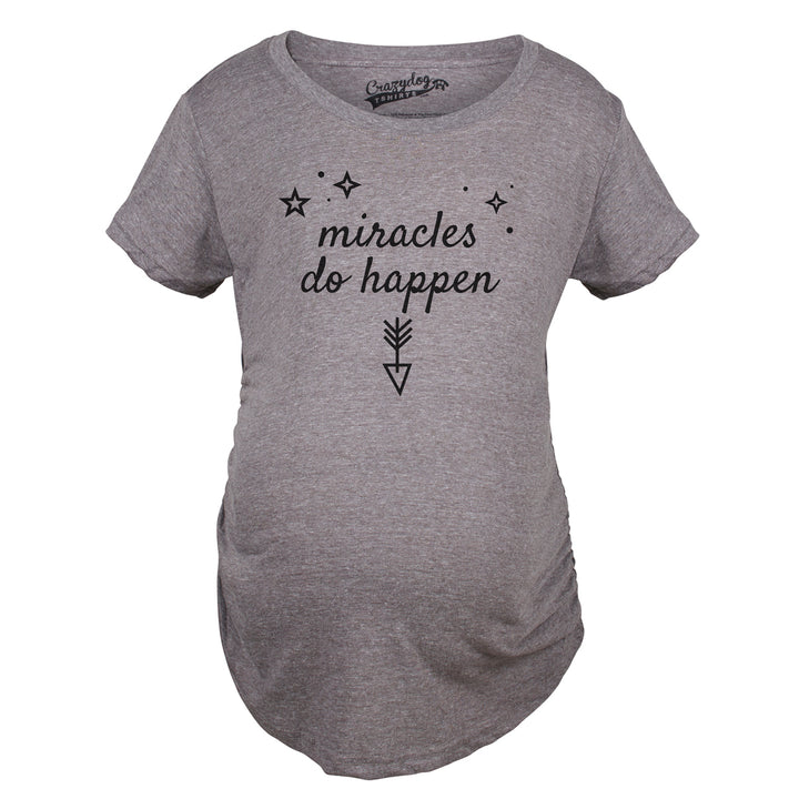 Maternity Miracles Do Happen Pregnancy Tshirt Inspirational Tee For Belly Bump Image 2