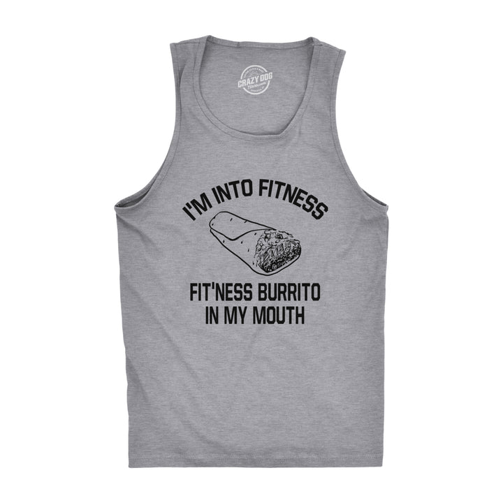 Mens Fitness Burrito Funny Gym Sarcasm Mens Humorous Novelty Tees Fitness Tank Top Image 1