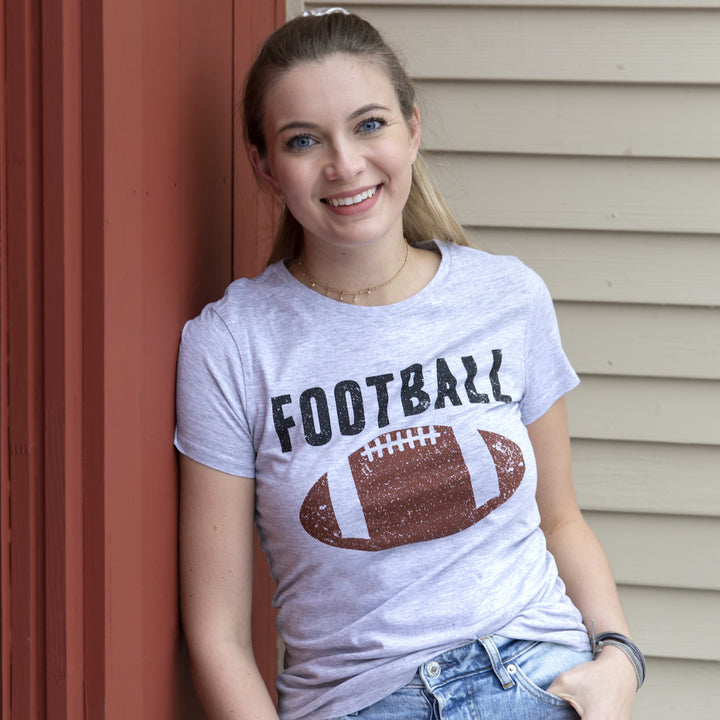 Womens Vintage Football T shirt Funny Sunday Game Day Tee for Ladies Graphci Image 4