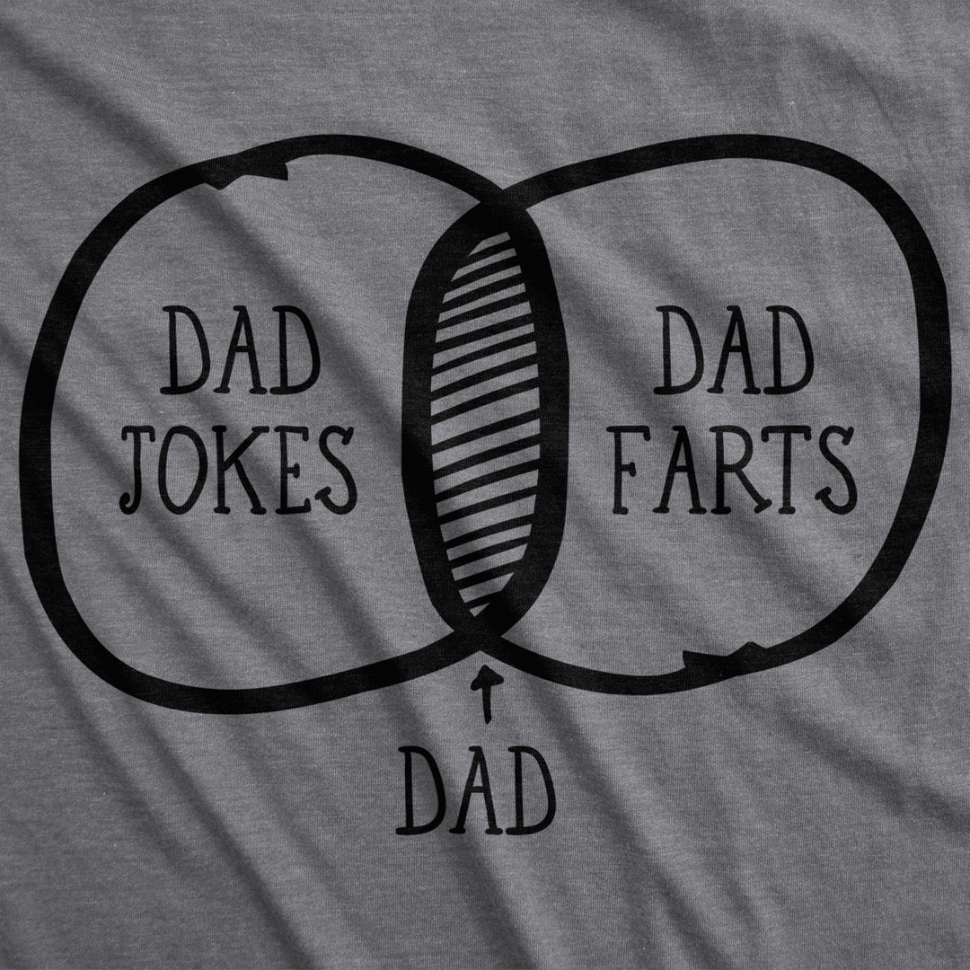 Mens Dad Jokes Dad Farts Funny Math Venn Diagram Fathers Day T shirt Image 2