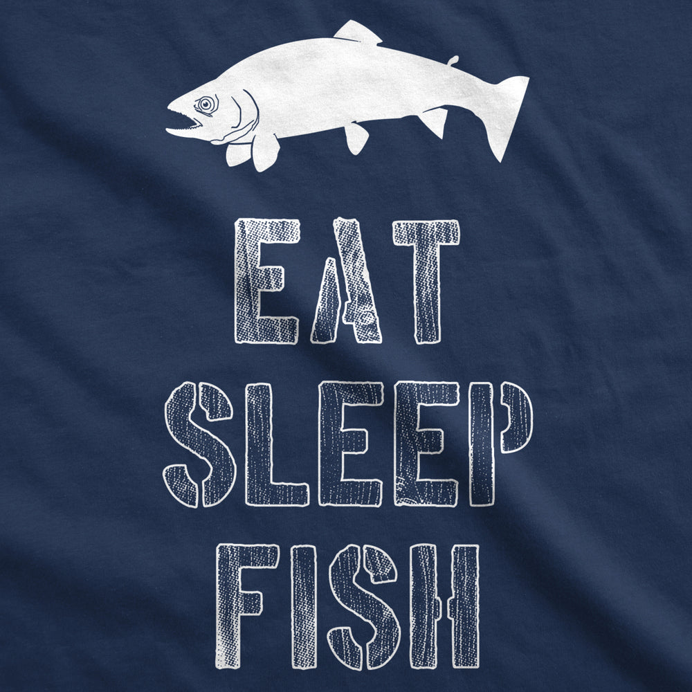 Youth Eat Sleep Fish T Shirt Funny Fishing Tee Cool Graphic Fun Crazy for Kids Image 2