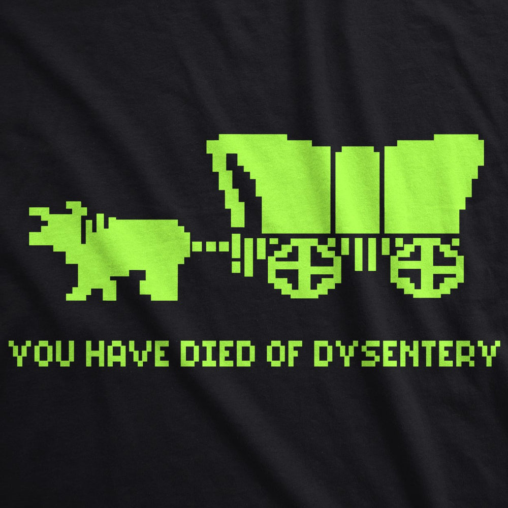 You Have Died Of Dysentery T Shirt Funny Gamer Shirts Video Games Nerdy Cool 80s Image 2