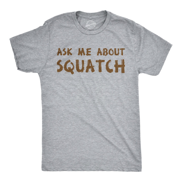 Ask Me About My Bigfoot T Shirt Funny Graphic Sasquatch Flip Shirts Yeti Humor Image 2