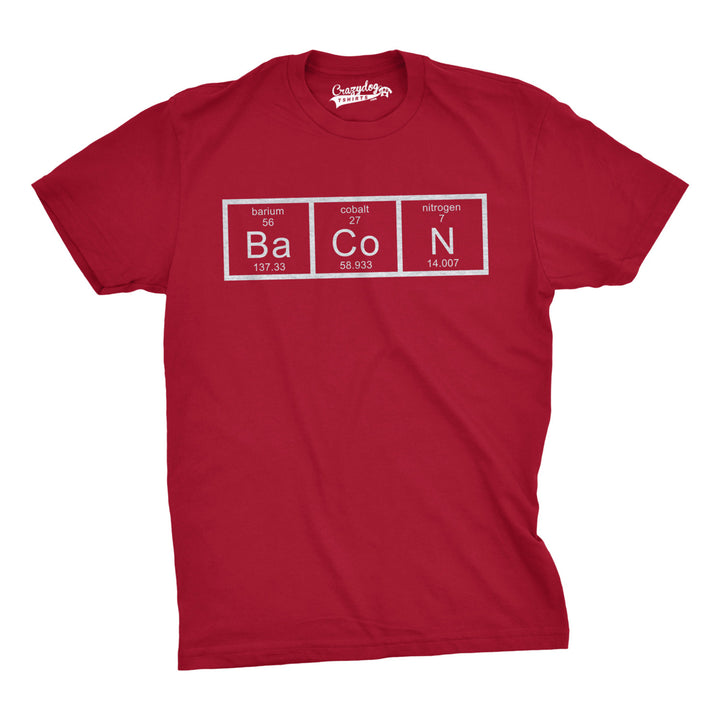 Youth Bacon Chemistry T-Shirt Funny Science Preiodic Table Tee for Kids Image 1