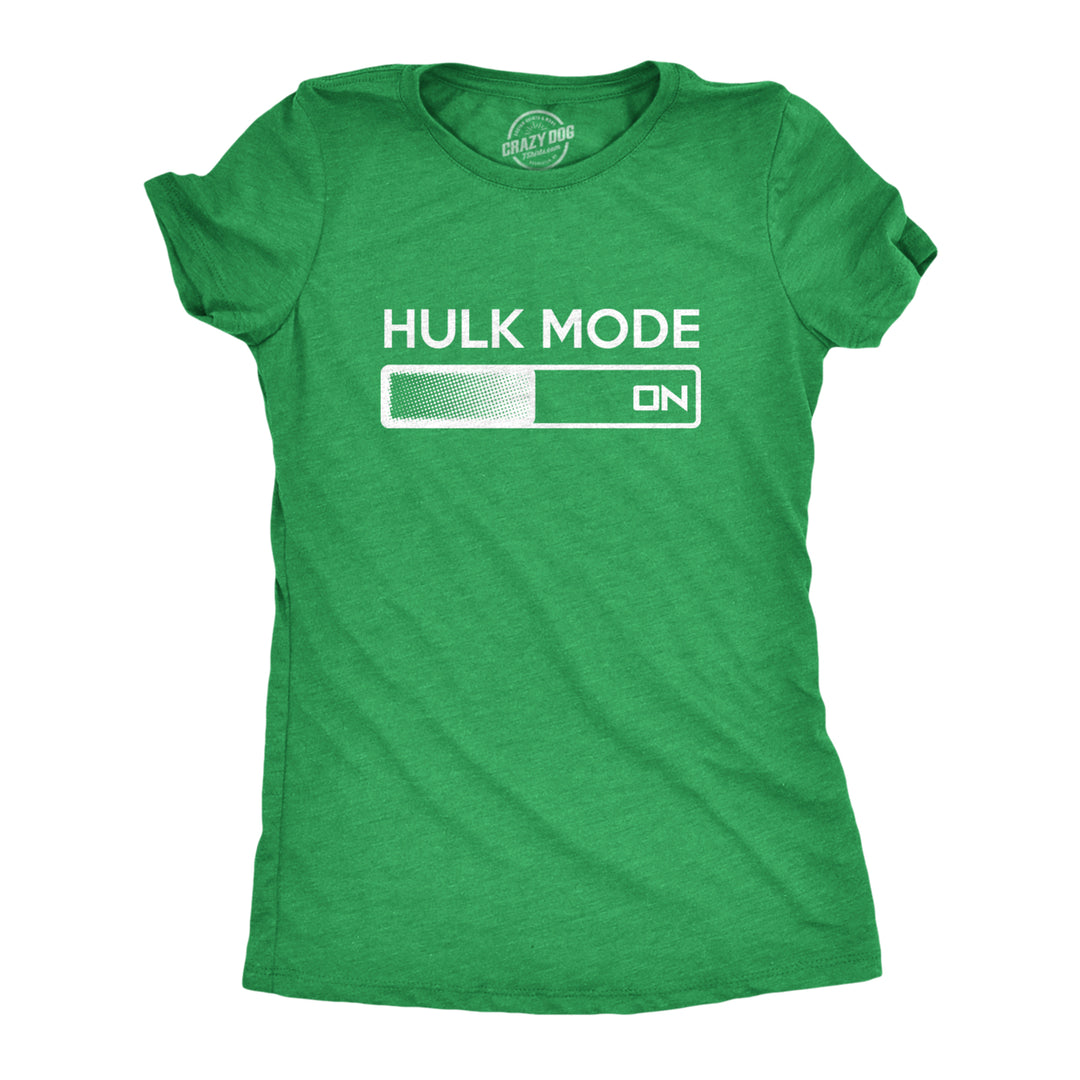 Womens Hulk Mode On T Shirt Funny Comic Book Tee For Women Image 1