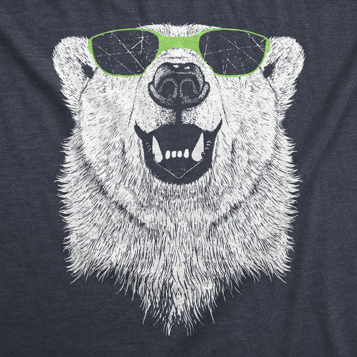 Mens Polar Bear Wearing Sunglasses Tshirt Funny Zoo Animal Graphic Tee Image 2