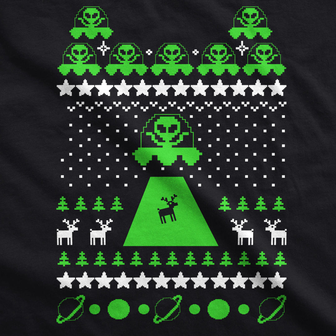 Unisex Alien Abduction Ugly Christmas Sweater Crew Neck Sweatshirt Image 2