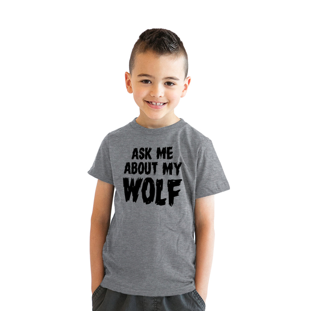 Youth Ask Me Why I Like Full Moons Awesome Werewolf T shirt Costume for Kids Image 2