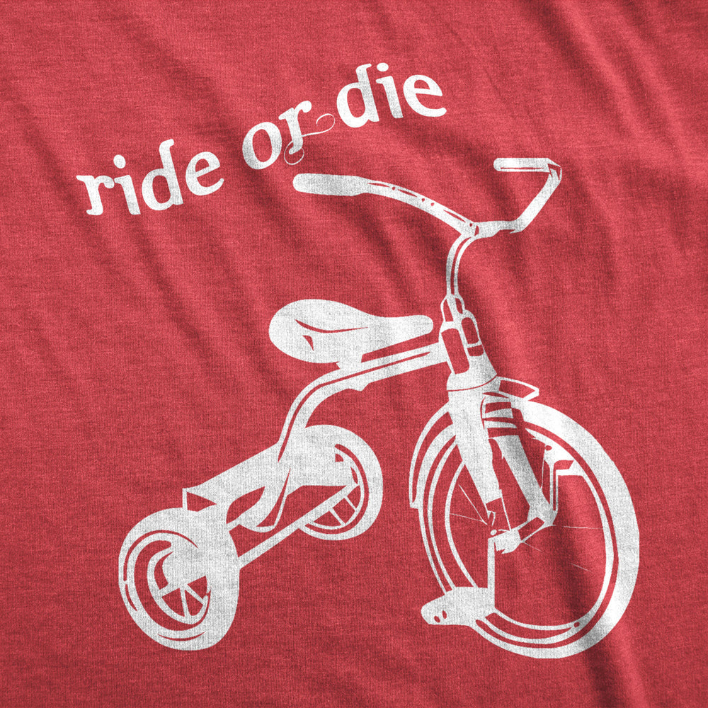 Ride or Die Tricycle T-Shirt Funny Vintage Trike Shirt Image 2