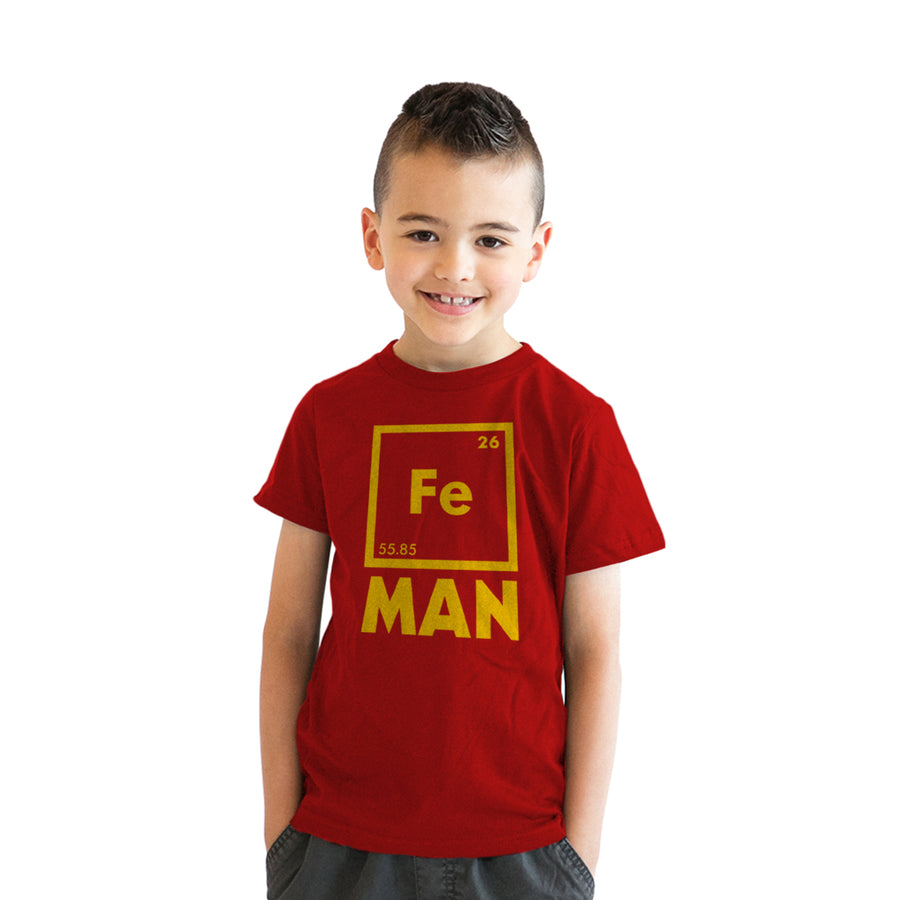 Youth Iron Science T shirt Cool Shirts Novelty Kids Funny T shirt Graphic Design Image 1