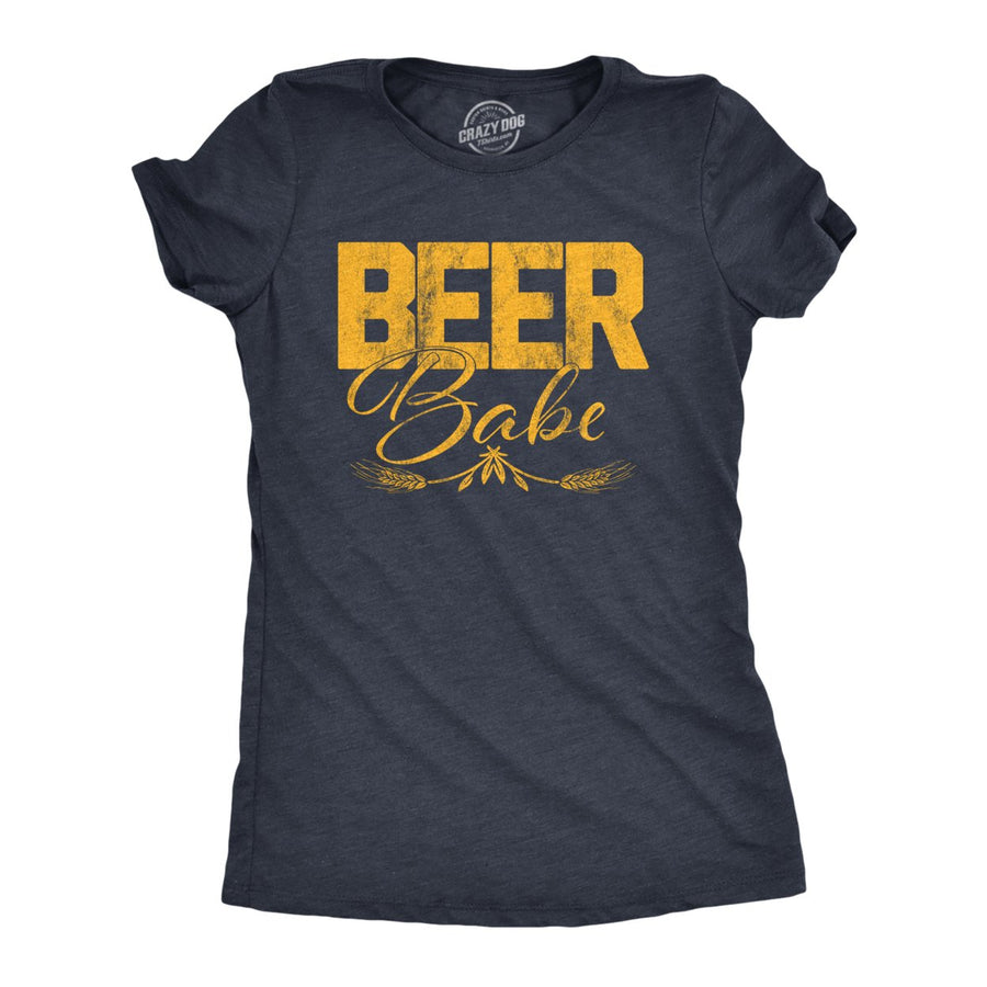 Womens Beer Babe Tshirt Funny Brew Pub IPA Craft Beer Drinking Graphic Tee Image 1