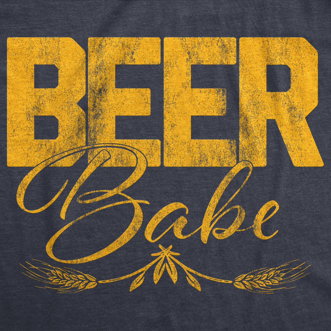 Womens Beer Babe Tshirt Funny Brew Pub IPA Craft Beer Drinking Graphic Tee Image 2