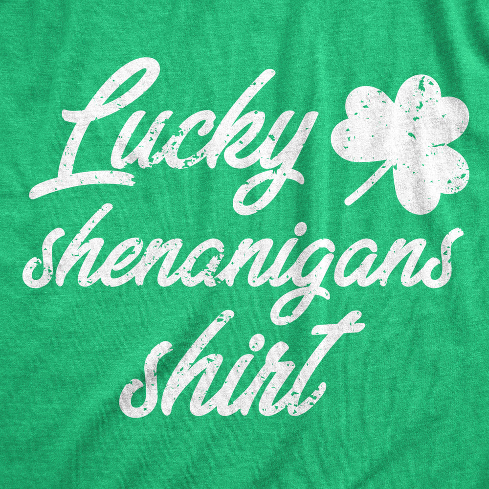 Womens Lucky Shenanigans Shirt Funny Saint Patricks Day Parade Tee Image 2