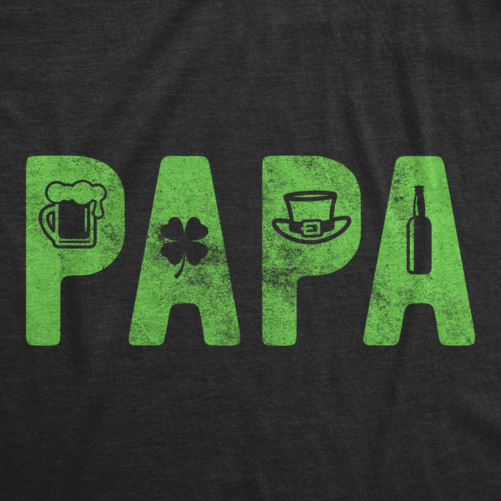 Mens Papa St. Patricks Day Tshirt Funny Paddys Day Parade Graphic Novelty Tee Image 2