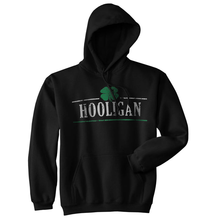 Hooligan Shamrock Funny Saint St Patricks Day Drinking Hoodie For Paddys Day Image 1