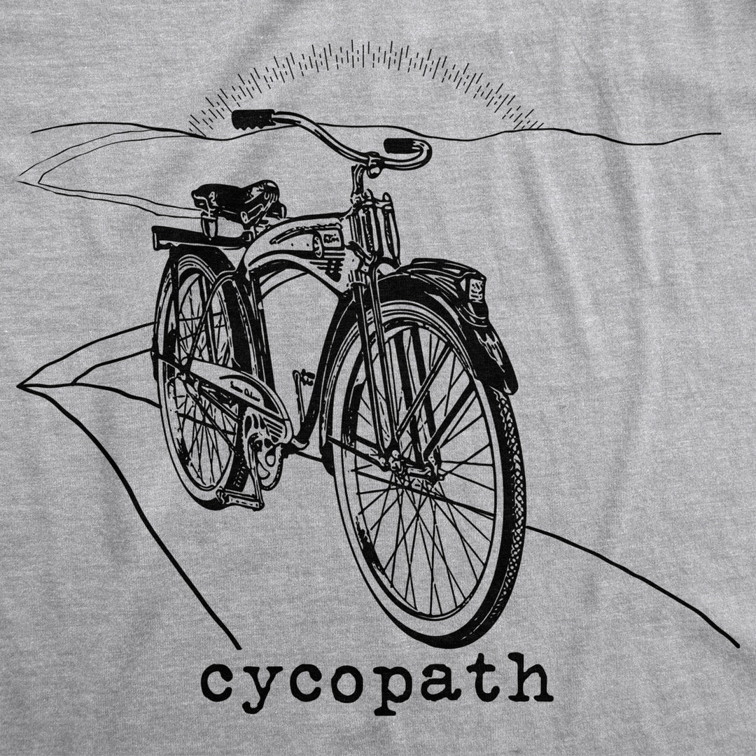 Mens Cycopath T Shirt Funny Cycling Tee Bicycle Shirt for Men Cyclist Gift Image 2