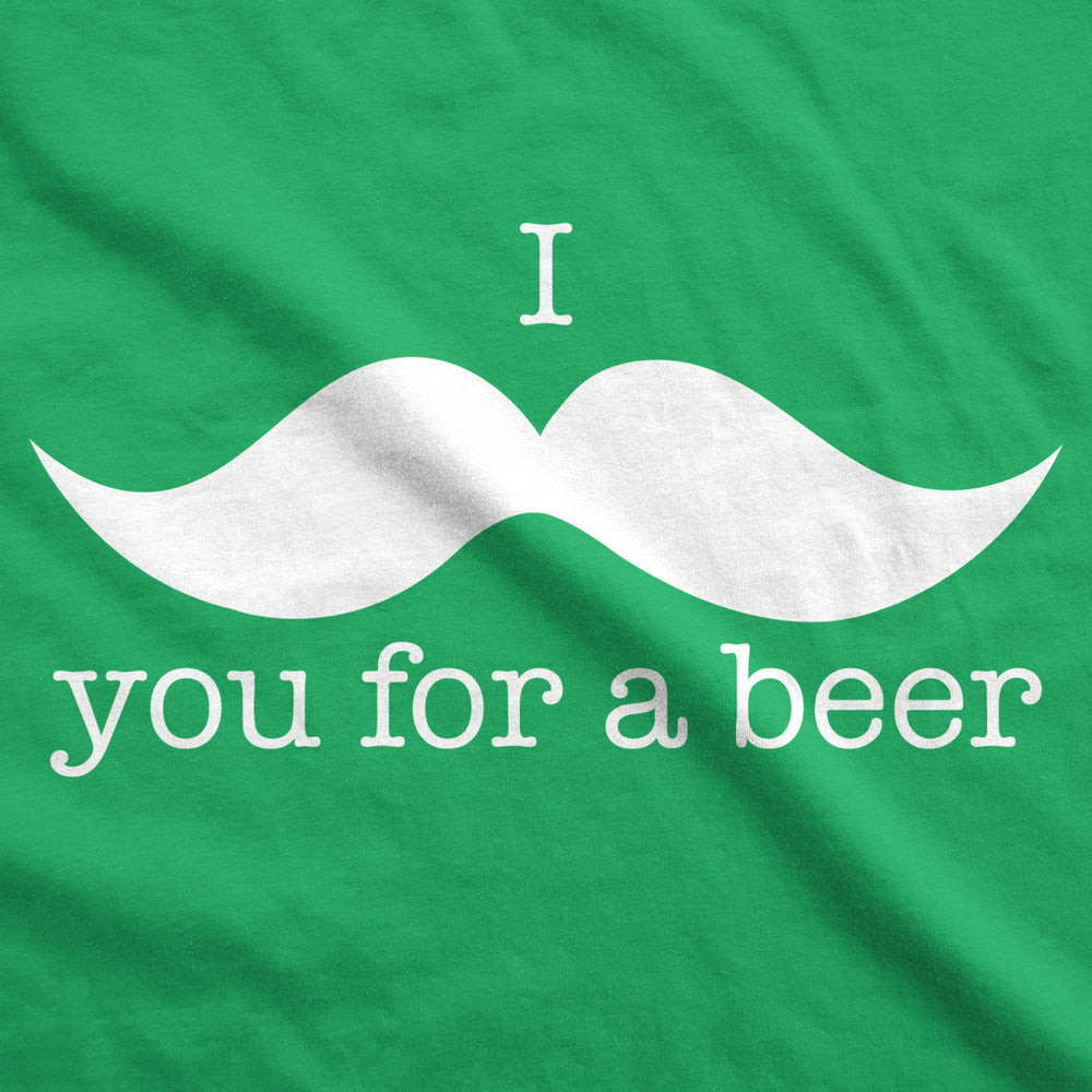 I Mustache You For A Beer T Shirt Funny St Patricks Day Shamrock Drinking Tee Image 2