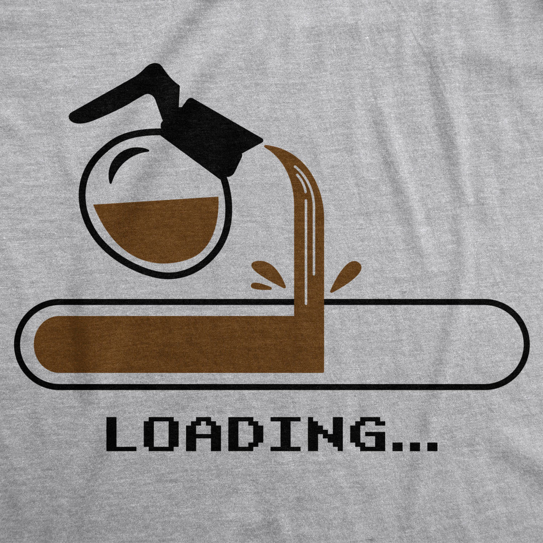 Womens Coffee Loading Tshirt Funny Coffee Computer Loading Screen Tee Image 2