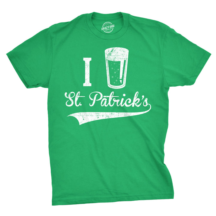 I Beer Saint Patricks Day T Shirt Funny St Patty Drinking Shamrock Irish Tee Image 1