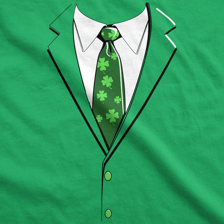 Green Irish Tuxedo T Shirt Funny Drinking Outfit for Saint Patricks Day Patty Image 2