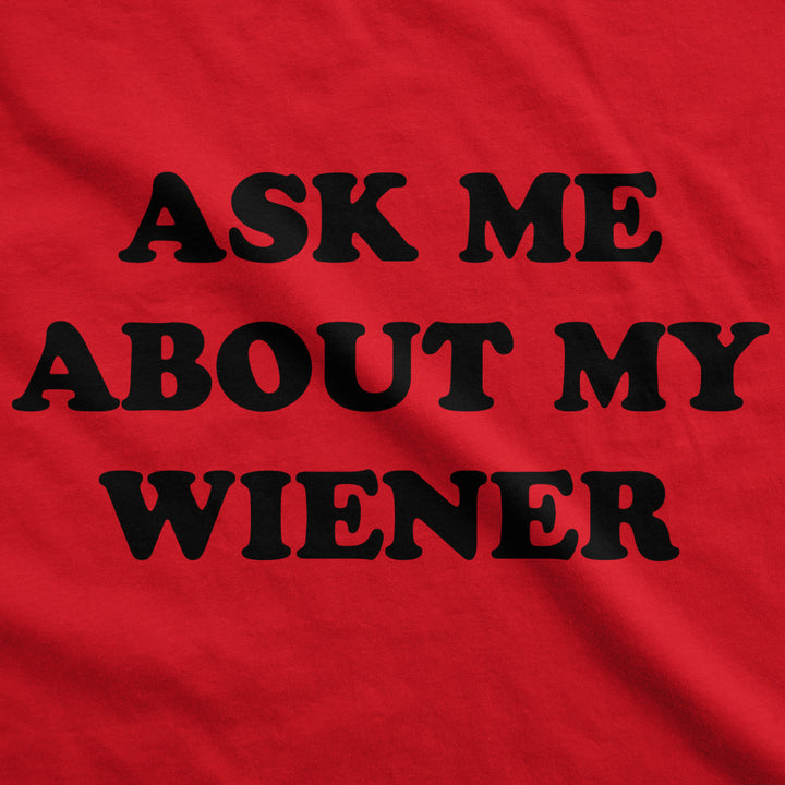 Ask Me About my Wiener Flipover T-Shirt Funny Wiener-Dog Flip Up Tee Image 4