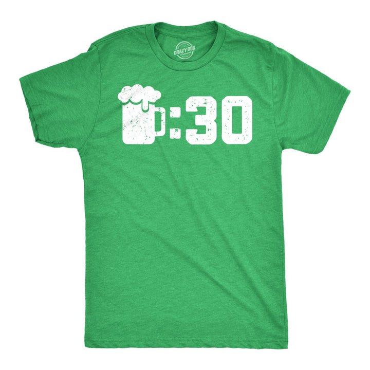 Mens Beer Thirty T Shirt Funny Drinking Saint Patricks Day Sarcastic Irish Tee Image 1