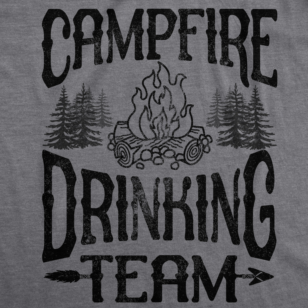 Mens Campfire Drinking Team Tshirt Funny Camping Party Tee Image 2