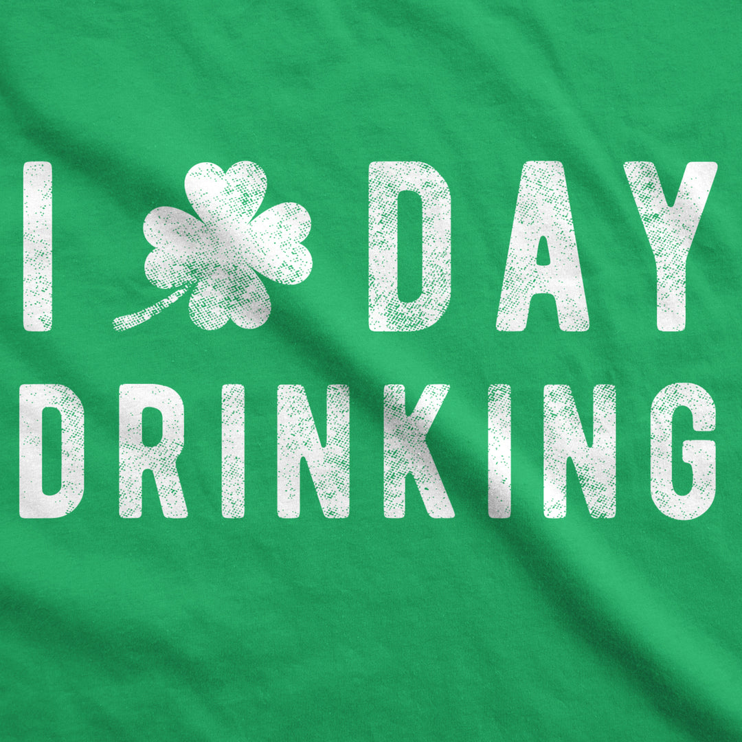 Mens I Clover Day Drinking T Shirt Funny Saint Patricks Day Patty Shamrock Tee Image 2