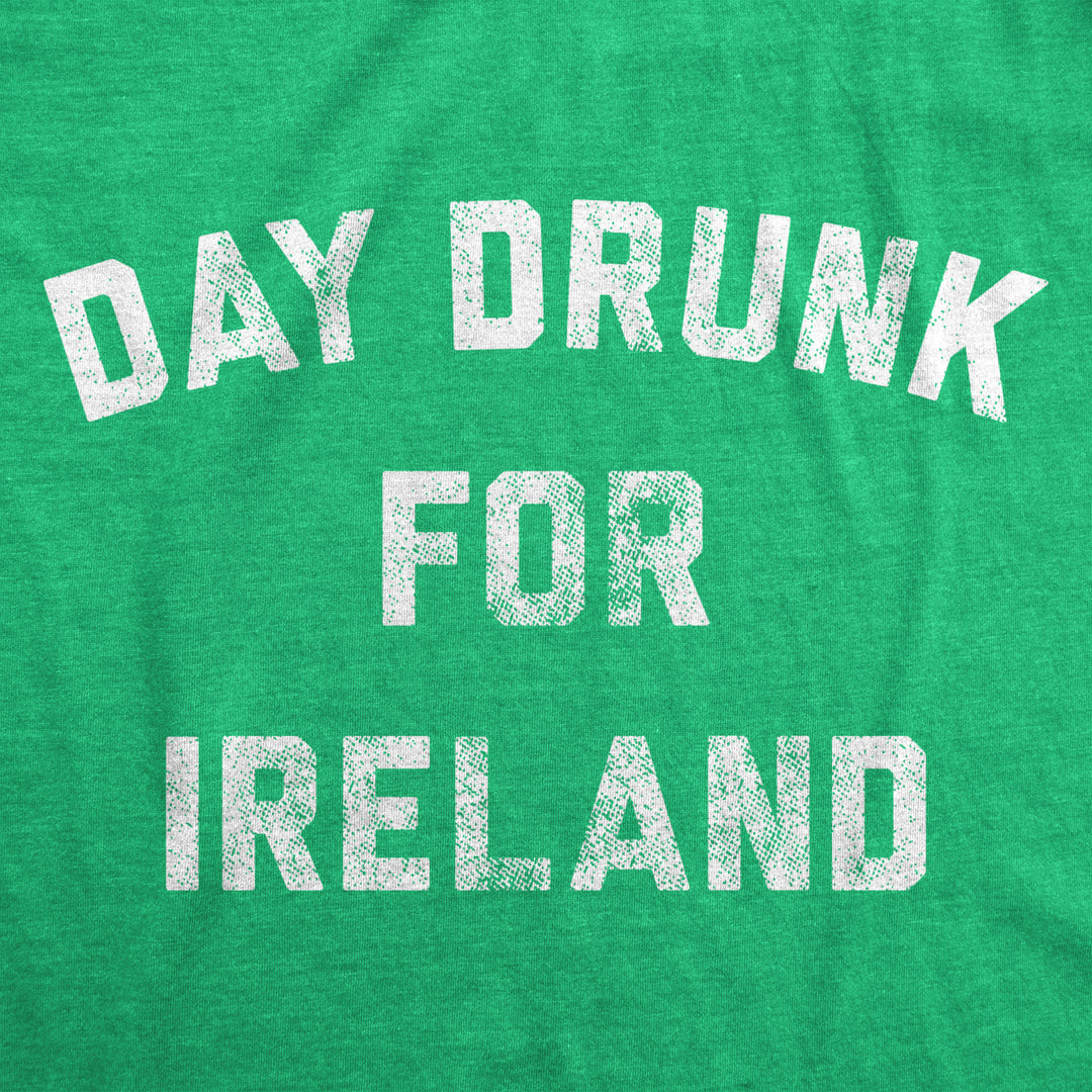 Mens Day Drunk For Ireland Tshirt Funny Irish Pride St Patricks Day Party Tee Image 2