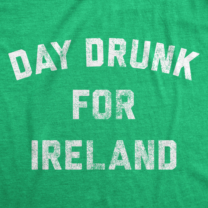 Mens Day Drunk For Ireland Tshirt Funny Irish Pride St Patricks Day Party Tee Image 2