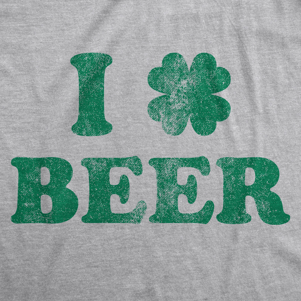 Mens I Clover Beer T Shirt Funny Shamrock St Saint Patricks Day Drinking Tee Image 2