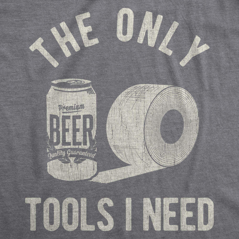 Mens The Only Tools I Need Tshirt Beer And Toilet Paper Tee Image 2