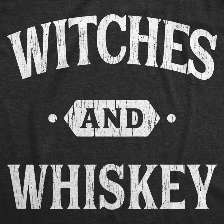 Mens Witches And Whiskey Tshirt Funny Halloween Drinking Tee Image 2