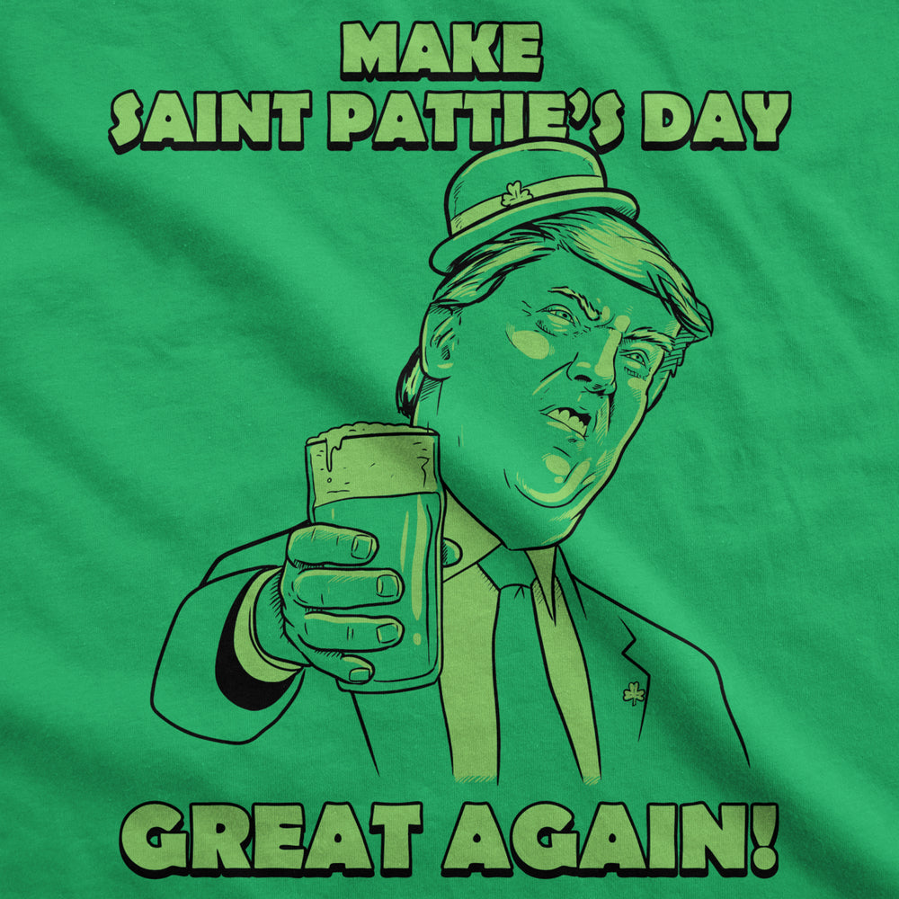 Mens Make Saint Patricks Day Great Again Donald Trump Funny Sarcastic St T Shirt Image 2