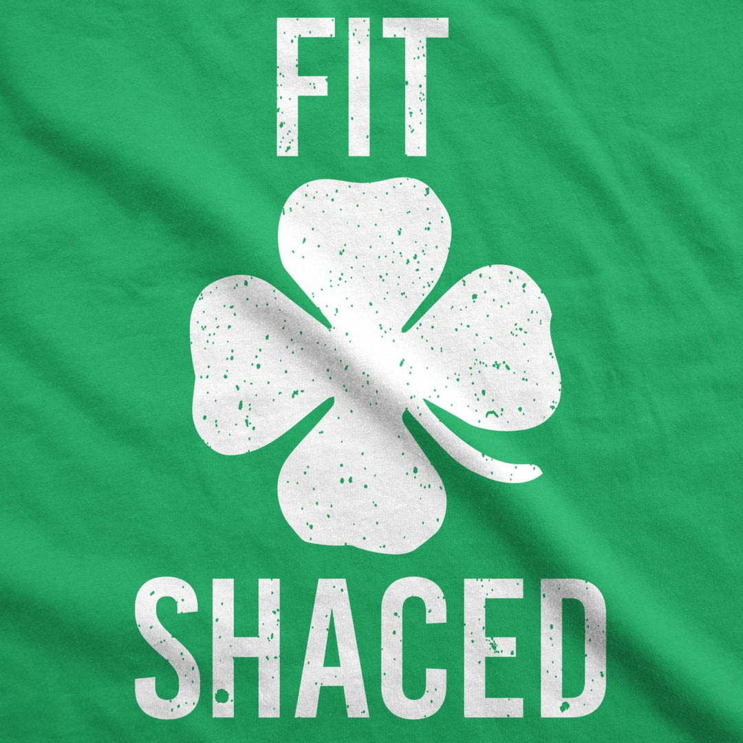 Mens Fit Shaced Funny Irish Clover Shamrock Saint Patricks Day Drinking T Shirt Image 2