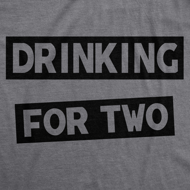 Mens Drinking For Two Tshirt Funny Partying Drinking Beer Alchohol Tee Image 2