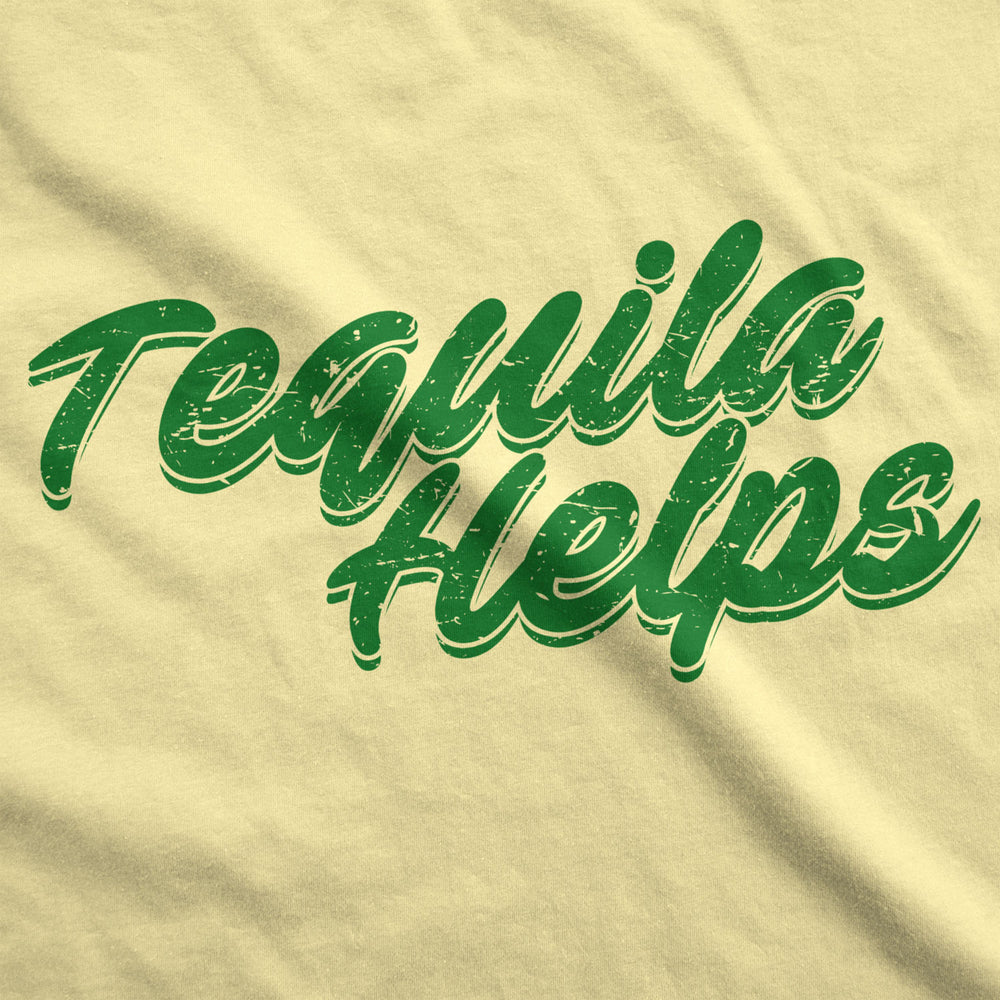 Mens Tequila Helps Tshirt Funny Mexico Drinking Taco Tuesday Margarita T shirt Image 2