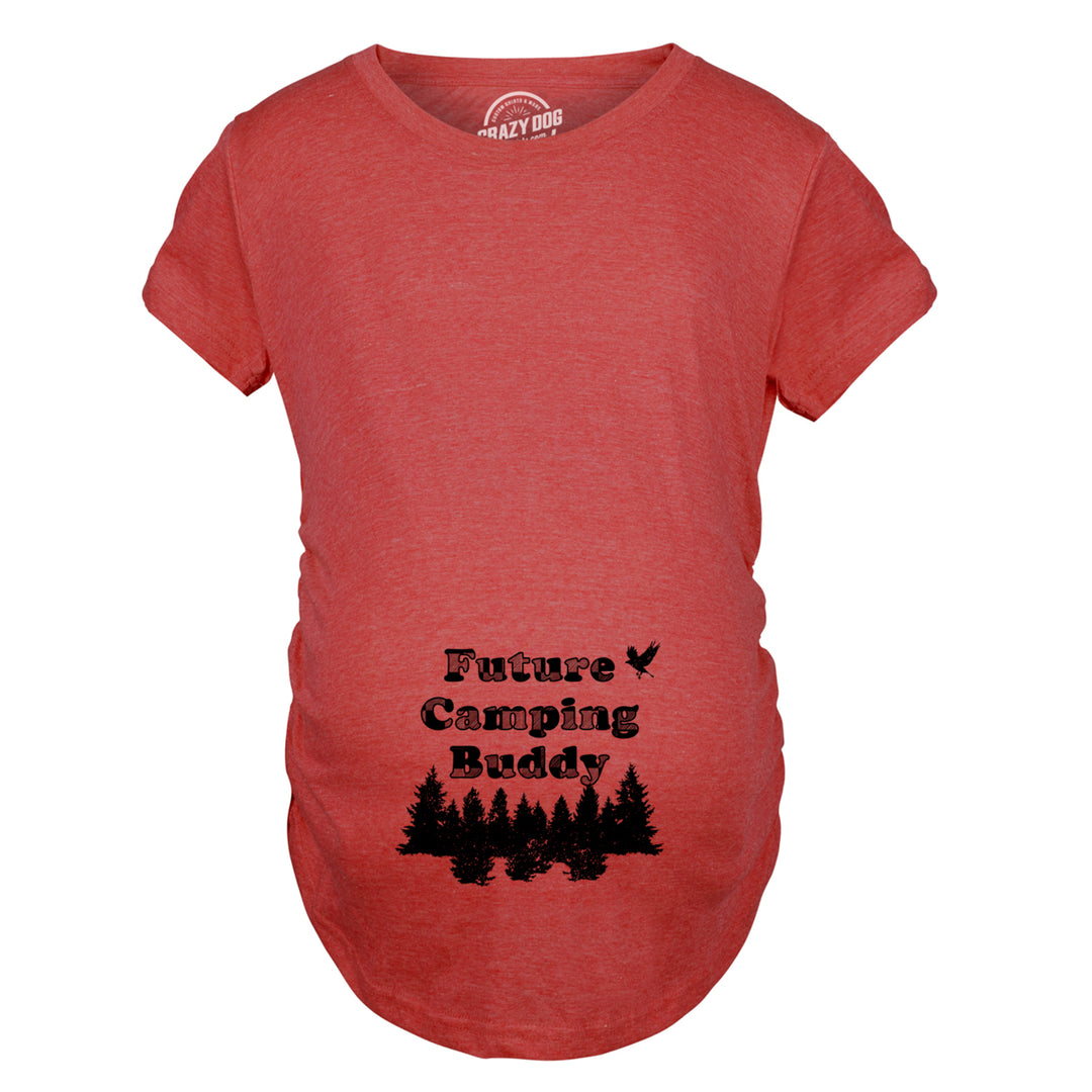 Maternity Future Camping Buddy Pregnancy Tshirt Cute Outdoors Tee Image 4