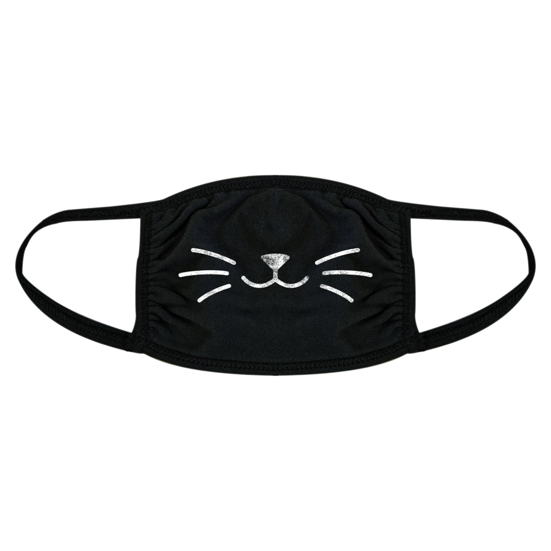 Youth Cat Whiskers Face Mask Funny Kitty Nose And Mouth Covering For Kids Image 1