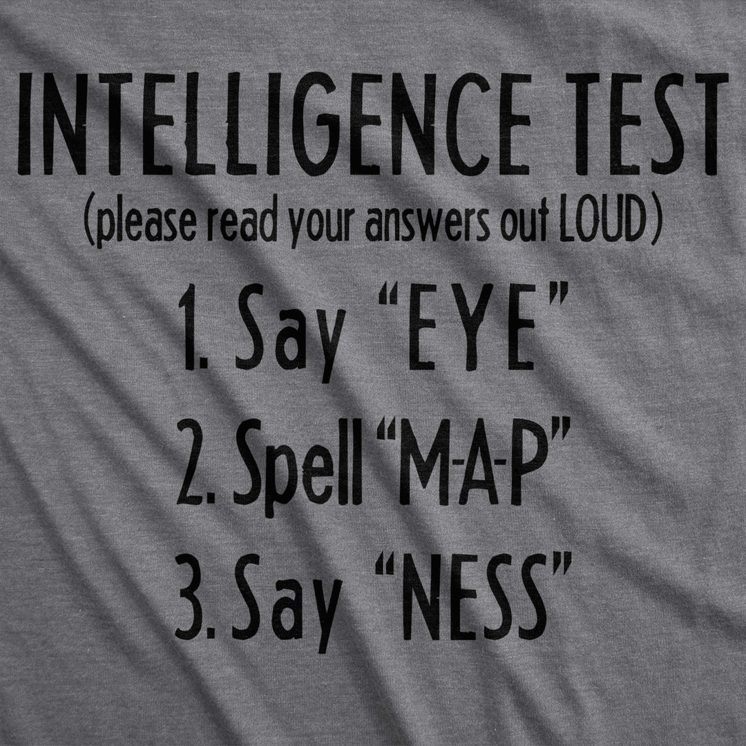 Womens Intelligence Test Eye MAP NESS Tshirt Funny Secret Message Novelty Humor Tee Image 2