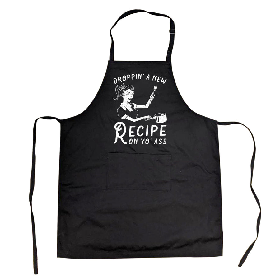 Cookout Apron Droppin A  Recipe On Yo a** Baking Grilling Chef Bbq Shirt Image 1