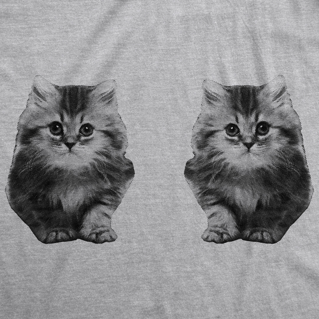 Womens Ask Me About My Kitties Flip T shirt Funny Face Cool Tee Image 4