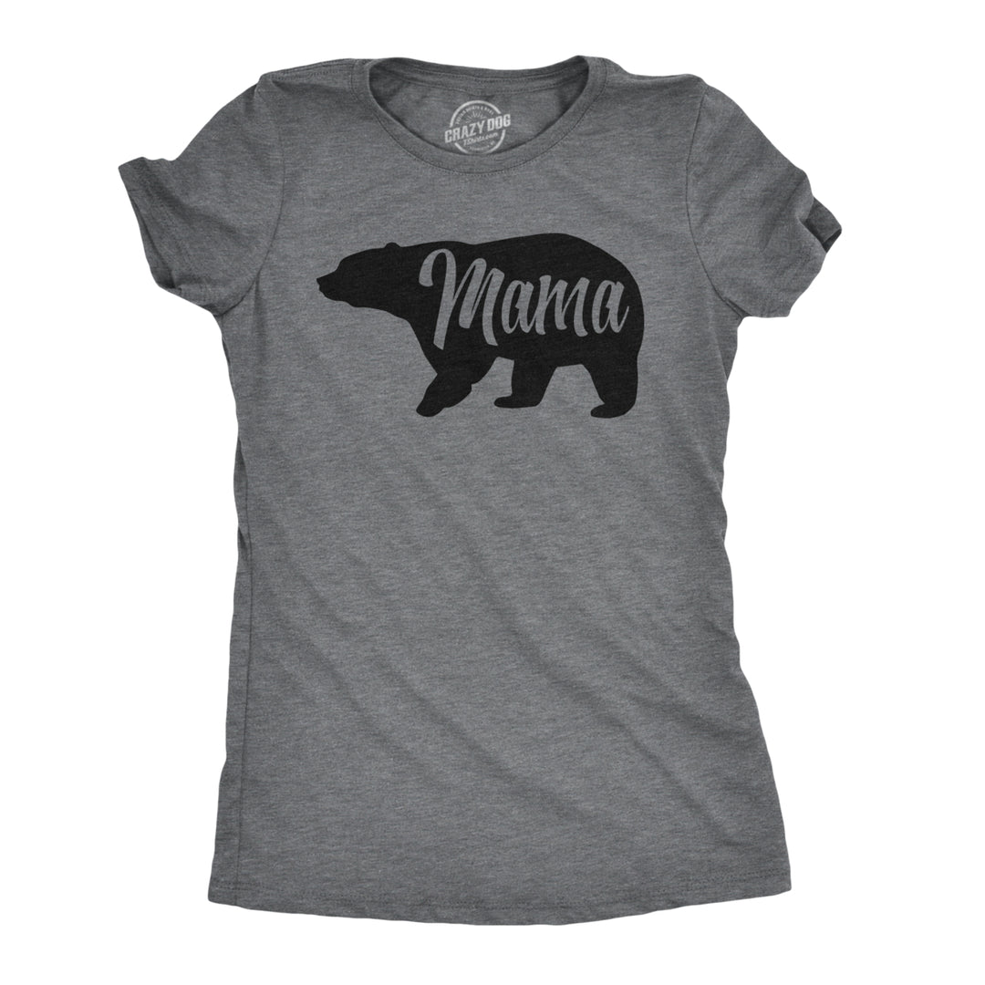Womens Mama Bear T shirt Cute Funny Best Mom of Boys Girls Cool Mother Tee Image 8