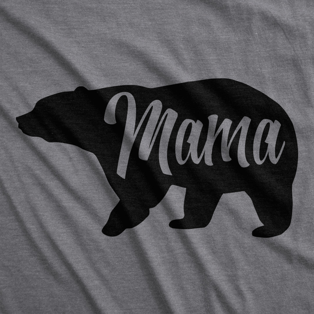 Womens Mama Bear T shirt Cute Funny Best Mom of Boys Girls Cool Mother Tee Image 2