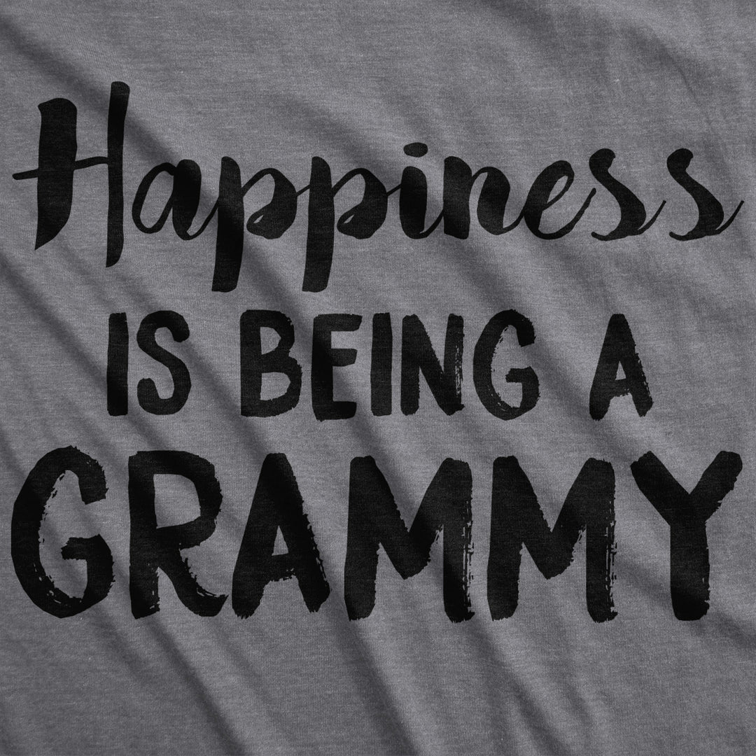 Womens Happiness Is Being a Grammy Funny T shirt Gift Grandmother For Grandma Image 2