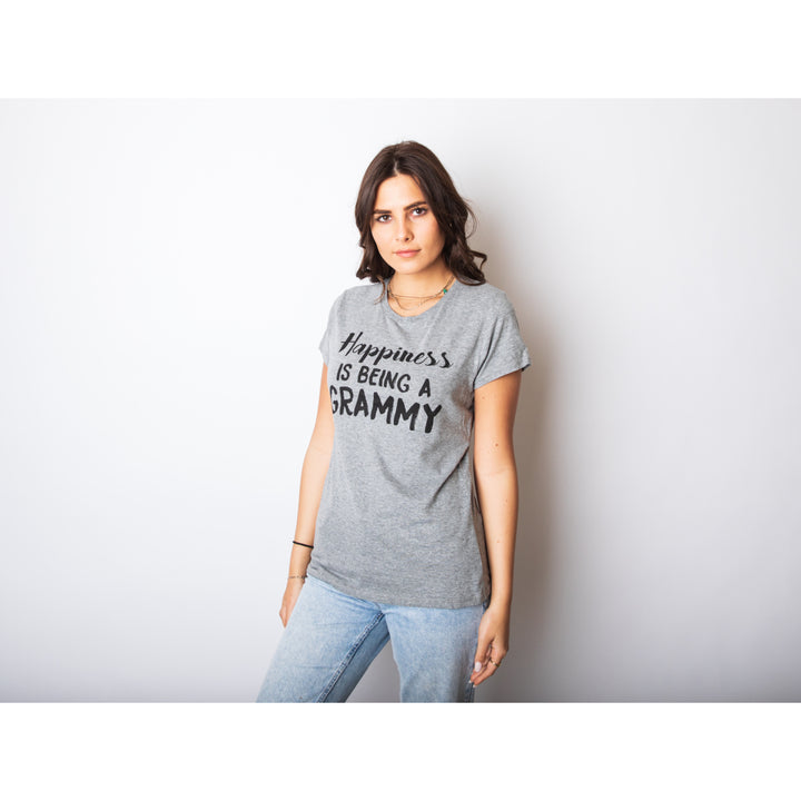 Womens Happiness Is Being a Grammy Funny T shirt Gift Grandmother For Grandma Image 4