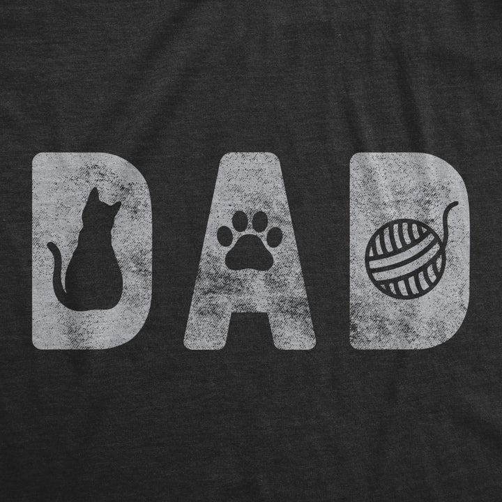 Mens Dad Cat Tshirt Funny Pet Kitty Crazy Cat Dad Graphic Novelty Tee Image 2