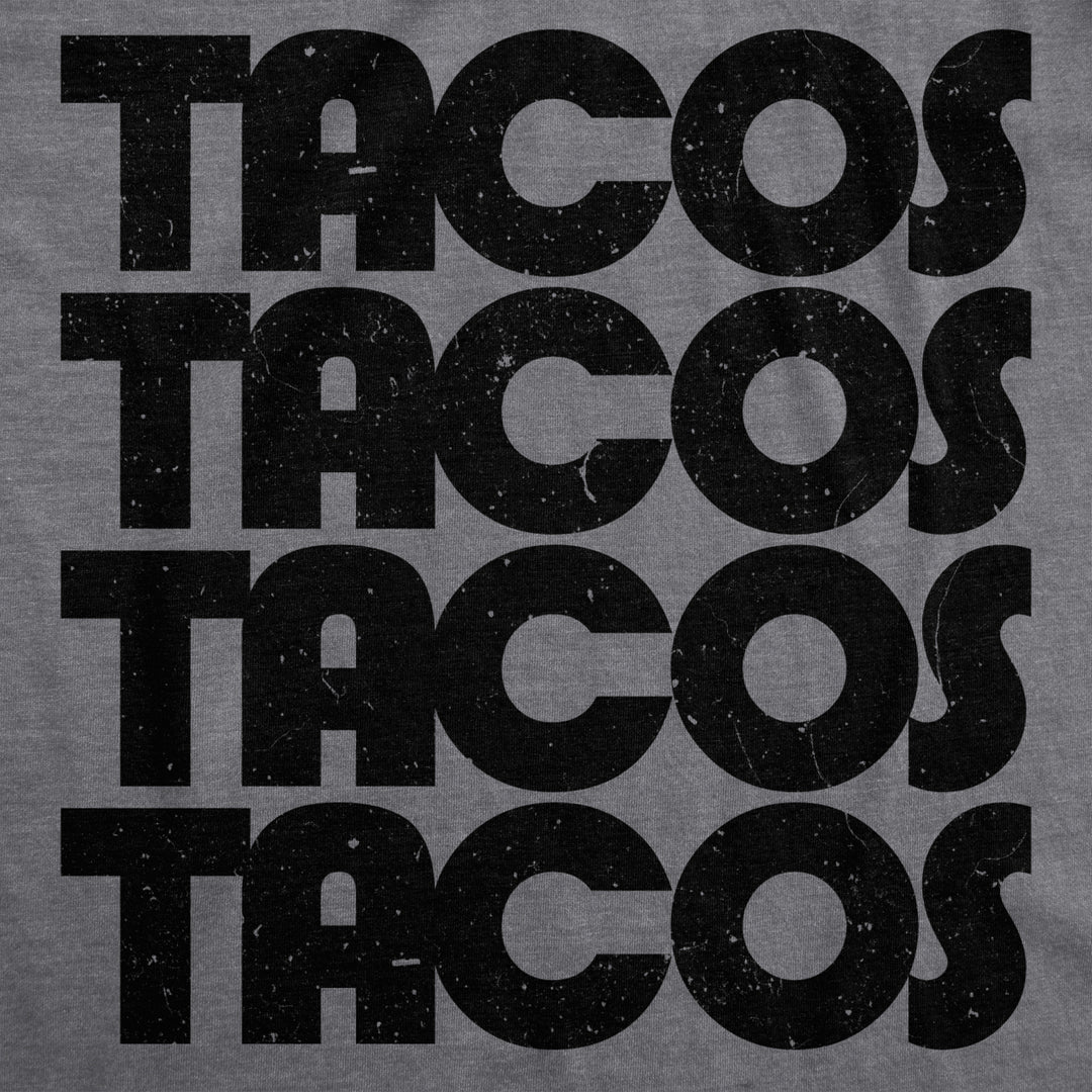 Mens Tacos Tacos Tacos Tshirt Funny Retro Tee For Guys Image 2