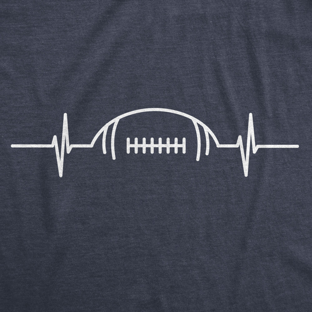 Mens Football Heart Rate Tshirt Funny Sunday Gameday Tee Image 2