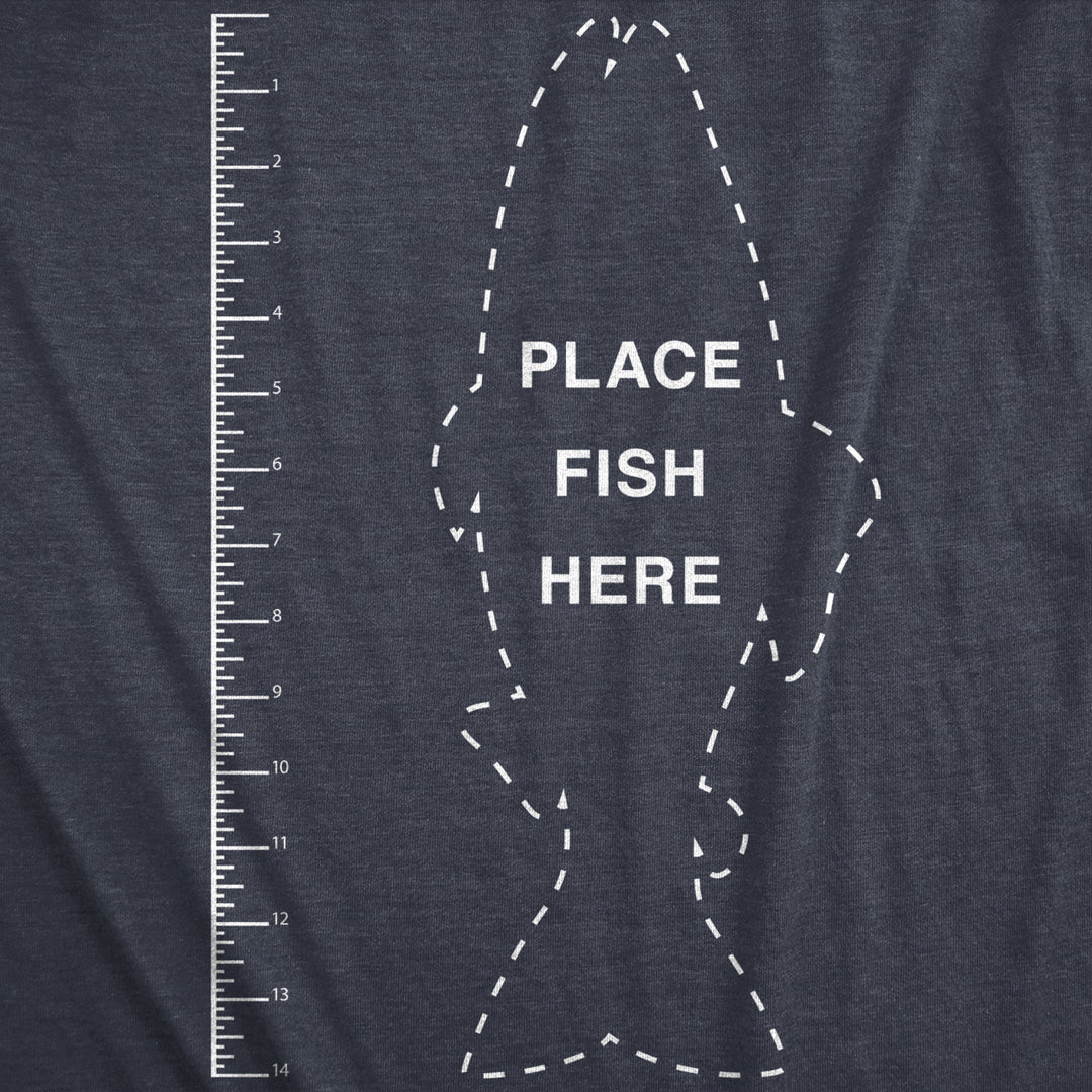 Mens Fish Ruler Tshirt Funny Fishing Measurement Tee Image 2